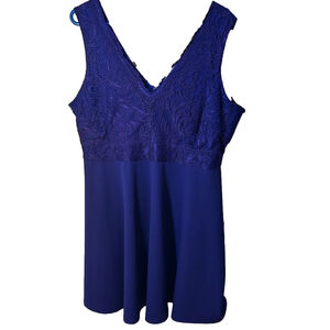 Ricki’s purple V-neck lace bodice sleeveless dress size 16 ***note possible flaw